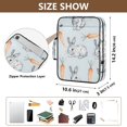 thumbnail image 3 of Haosy Accordion File Organizer Zipper Binder 500 Sheet 6-Tab Expanding File Folder Multi-Pocket 1.2 Inch 3 Ring Hand Drawn Rabbit and Carrot, 3 of 7