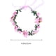 thumbnail image 2 of EeaseMX Diadema floral bohemia estilo hawaiano, guirnalda de simulación, corona de flores para la frente, diadema para playa, tocado para festivales, bodas, fiestas y vacaciones (rosa), 2 of 7