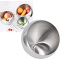 thumbnail image 2 of Dipping Bowls Stainless Steel Seasoning Bowl Hot Pot Restaurant Buffet Seasoning Bowl Spicy Sauce Pot for Appetizer Dessert Snack Sushi(L), 2 of 5