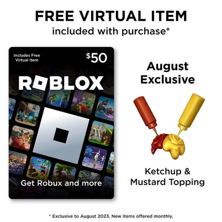 Roblox $50 Digital Gift Card [Includes Exclusive Virtual Item] -...