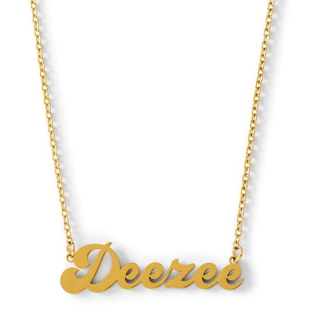 Sorority Shop Delta Zeta Necklace — Retro Font Design with 18K Gold Plating, Gifts for Women