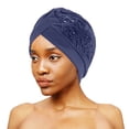 thumbnail image 4 of CSChome Bonnet Femme Bonnet Extensible Coupe-Vent Résistant aux Déchirures Bord Rétractable Bord Chaud à Sequins Fleur Turban Mode, 4 of 7