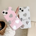 thumbnail image 6 of Simple Cute Love Heart Plating Mirror Phone Case Compatible with iPhone Case (Pink,iPhone 14 Pro), 6 of 6