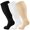 Black White Beige, variant on Plus Size Compression Socks for Women Men 20-30 mmHg 2xl 3xl 4xl , Wide Calf High Tights Long SocksStockings Best Support for Circulation, Running