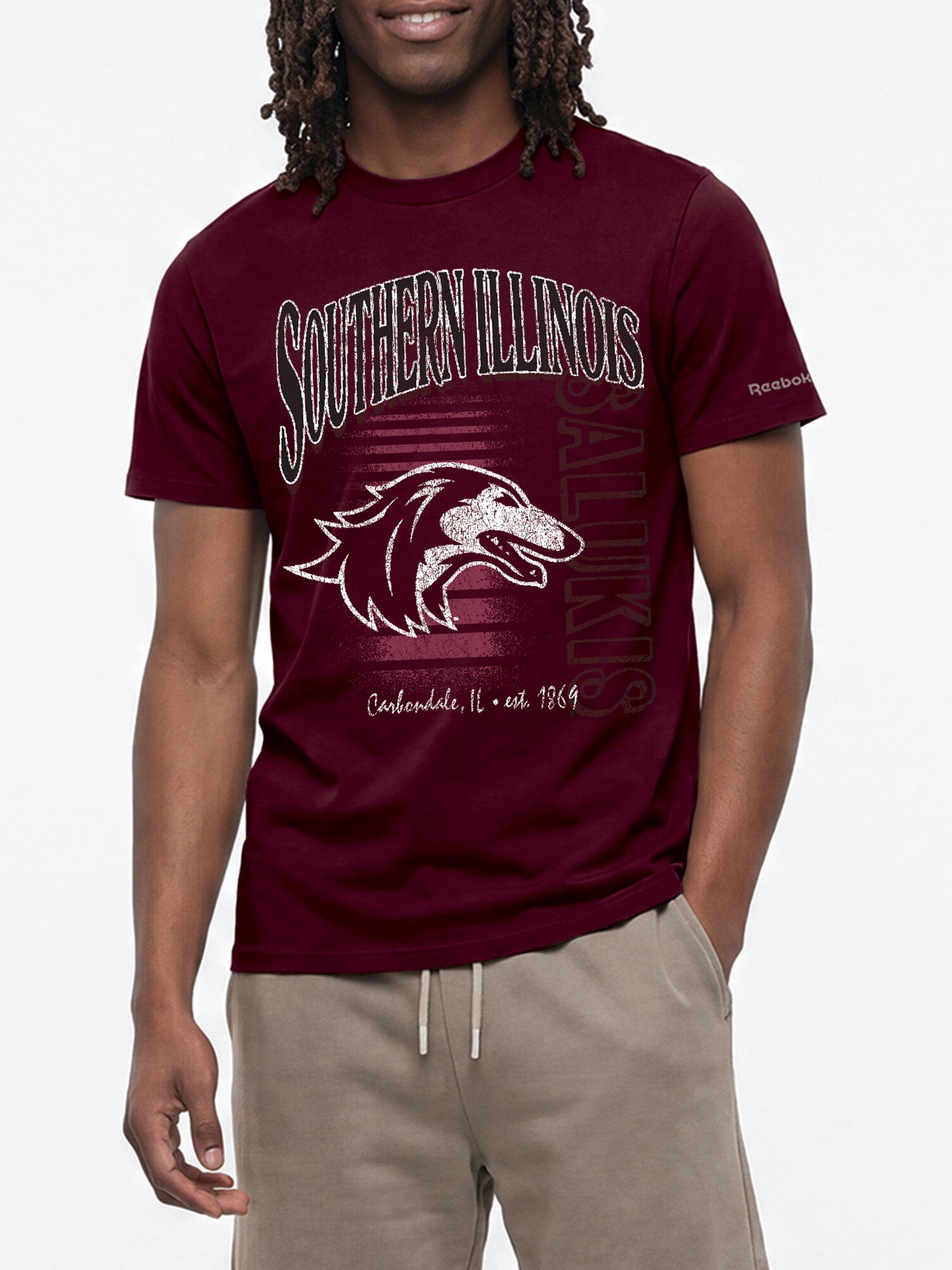 Southern Illinois Salukis Reebok Mens Crew Neck Short Sleeve T-Shirt