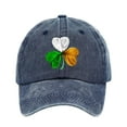 thumbnail image 2 of MSJUHEG Trucker Hat,Golf Hat,Hats for Men,Running Hat,Baseball Cap,Washed Cotton St. Pat Print Old Vintage Daddy Baseball Cap Navy 1 One Size, 2 of 3