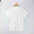 thumbnail image 4 of Dyfzdhu T Shirts for Women Casual V Neck Short Sleeve T Shirt Pleated Solid Color Button Top White, 4 of 8