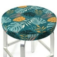 thumbnail image 3 of Haiem Tropical Leaves Cushion Round Bar Chair Seat Cover Bar Chair Cushion Covers Elastic Washable Bar Chair Cover,Protects from Scratches and Stains-13 inch, 3 of 7