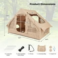 thumbnail image 3 of Costway 4-6 People Inflatable Tent with 4 Mesh Screen Windows 2 Doors Skylight Carrying Bag White, 3 of 10
