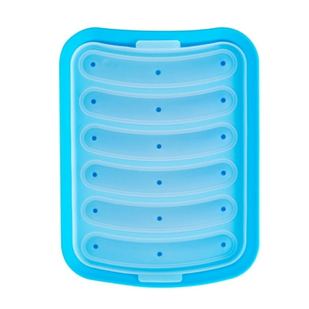 

6-grid Non-Stick Silicone Sausage Mold Hot Dog Mold for Oven and Microwave Cooking New