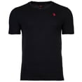 thumbnail image 2 of U.S. POLO ASSN. Camisetas para hombre, pack de 2 - cuello en V, logo bordado, algodón Negro M (Medium), 2 of 3