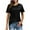 Black, variant on Yubnlvae Women's Short Sleeve Casual Solid Loose Crew Neck T Shirts Black L