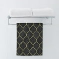 thumbnail image 2 of AOYEGO Black Gold Moroccan Microfiber Towels Geometric Glittering Lines Bath Towels Kitchen Hand Towels for Women Men Girls Boys 15x30 Inch, 2 of 10