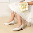 thumbnail image 2 of DREAM PAIRS Girls Dress Shoes Low Heels for Little Big Girl Mary Jane Shoes with Pearl Rhinestones Flower Girl Pumps Princess Wedding Party, 2 of 6