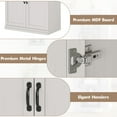 thumbnail image 6 of BouPower Pantry Cabinet,70" Tall Kitchen Pantry Cabinet with Doors and Adjustable Shelves, Freestanding Cupboard, Tall Storage Cabinet for Bathroom, Dining Room, Living Room, 6 of 8