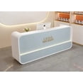 thumbnail image 4 of Beauty salon paint bar women's clothing store arc cashier simple modern small company front desk reception counter My Lux Decor Round, 4 of 6
