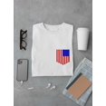 thumbnail image 3 of USA Pocket Flag Graphic Men White T-Shirt, Male x-Large, 3 of 4
