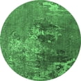 thumbnail image 1 of Ahgly Company Indoor Round Oriental Emerald Green Industrial Area Rugs, 5' Round, 1 of 4