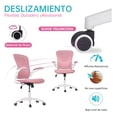 thumbnail image 3 of Silla de Oficina Ergonómica Giratoria con Malla Rosa, Altura Ajustable y Asiento Acolchado, 3 of 9