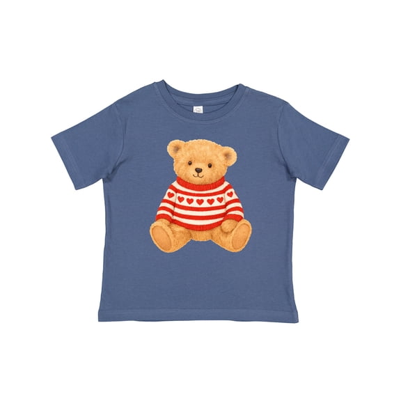 Inktastic Vintage Teddy Bear in Heart Sweater Boys or Girls Baby T-Shirt