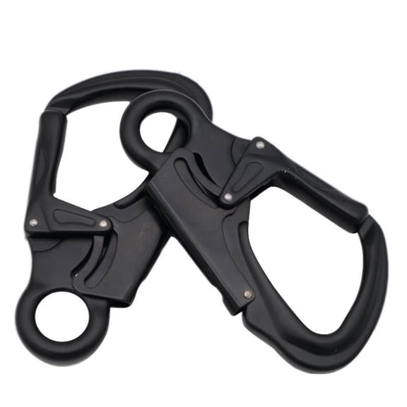 Climb Auto Locking Carabiner 32Kn, Heavy Duty Steel D-Shaped Clip, Uiaa Ansi Compliant For Climbing Rappelling Tree Climbing Rescue
