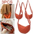 thumbnail image 1 of 3 Uds Bolsos Cruzados Simples Masa para Mujer Portátiles El () Naranja, 1 of 8