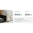 thumbnail image 7 of EastVita Full Size Bed Frame with 4 Storage Drawers,Linen Upholstered Platform with Headboard,Diamond Stitched Button Tufted,No Box Spring Needed, 7 of 7
