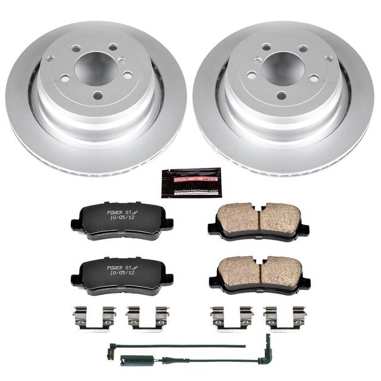 PowerStop Rear Geomet Coated Brake Rotor and Pad Kit Fits: LAND ROVER Select Models CRK5624