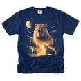 thumbnail image 2 of Capybara Howling at the Full Moon Graphic T-Shirt, Vintage 90s Galaxy Animal Tee, Capybara Lover Gift, 2 of 3