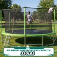 thumbnail image 4 of 16FT Kids Trampoline with Hoop - Outdoor Trampoline W/Enclosure Net & Ladder, XXL Round Trampolines with Steel Support, Max Weight Capacity 1320LBS, 4 of 8