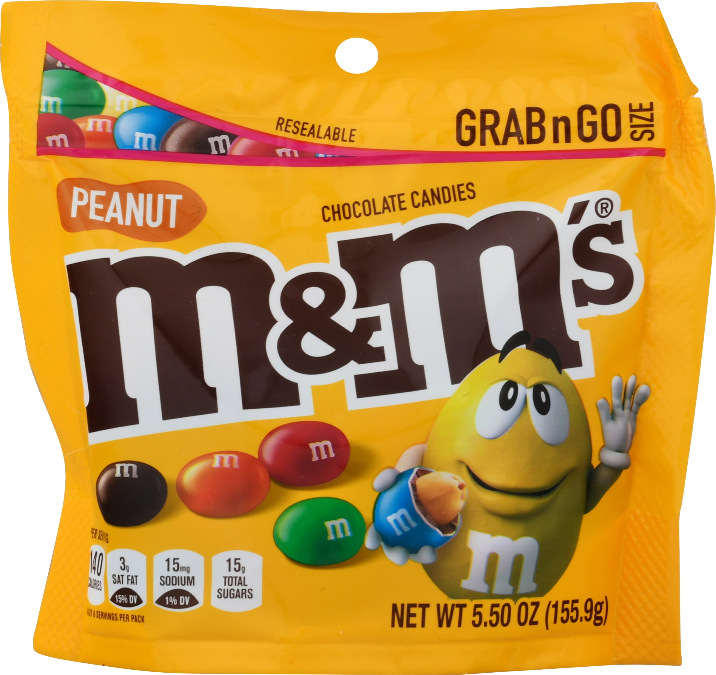 M&M'S Milk Chocolate Candy, Grab N Go, 5 oz Resealable Bag