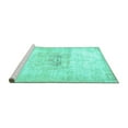 thumbnail image 2 of Ahgly Company Machine Washable Indoor Rectangle Persian Turquoise Blue Traditional Area Rugs, 6' x 9', 2 of 4