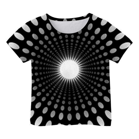 Boys Shirts Size 10-12 Fashion Cool 3D Graphic Short Sleeve T-Shirts Gift Trendy Kid Shirt Casual Crewneck Funny Youth Shirts Pullover Tops Summer Clothing White 12-13 Years