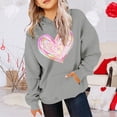 thumbnail image 3 of YUEHUA Valentine's Day Hoodies for Teen Girls Kids Boys Cute Sweatshirt Oversized Long Sleeve Pullover Tops Trendy Preppy Clothes, Size 7-8 Years, 3 of 5