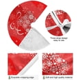 thumbnail image 2 of GZHJMY Christmas Tree Skirt Snowflake Xmas Tree Skirt Floor Door Round Mat Decorations for Holiday Party Home Christmas Day Ornaments, 35.4", 2 of 6