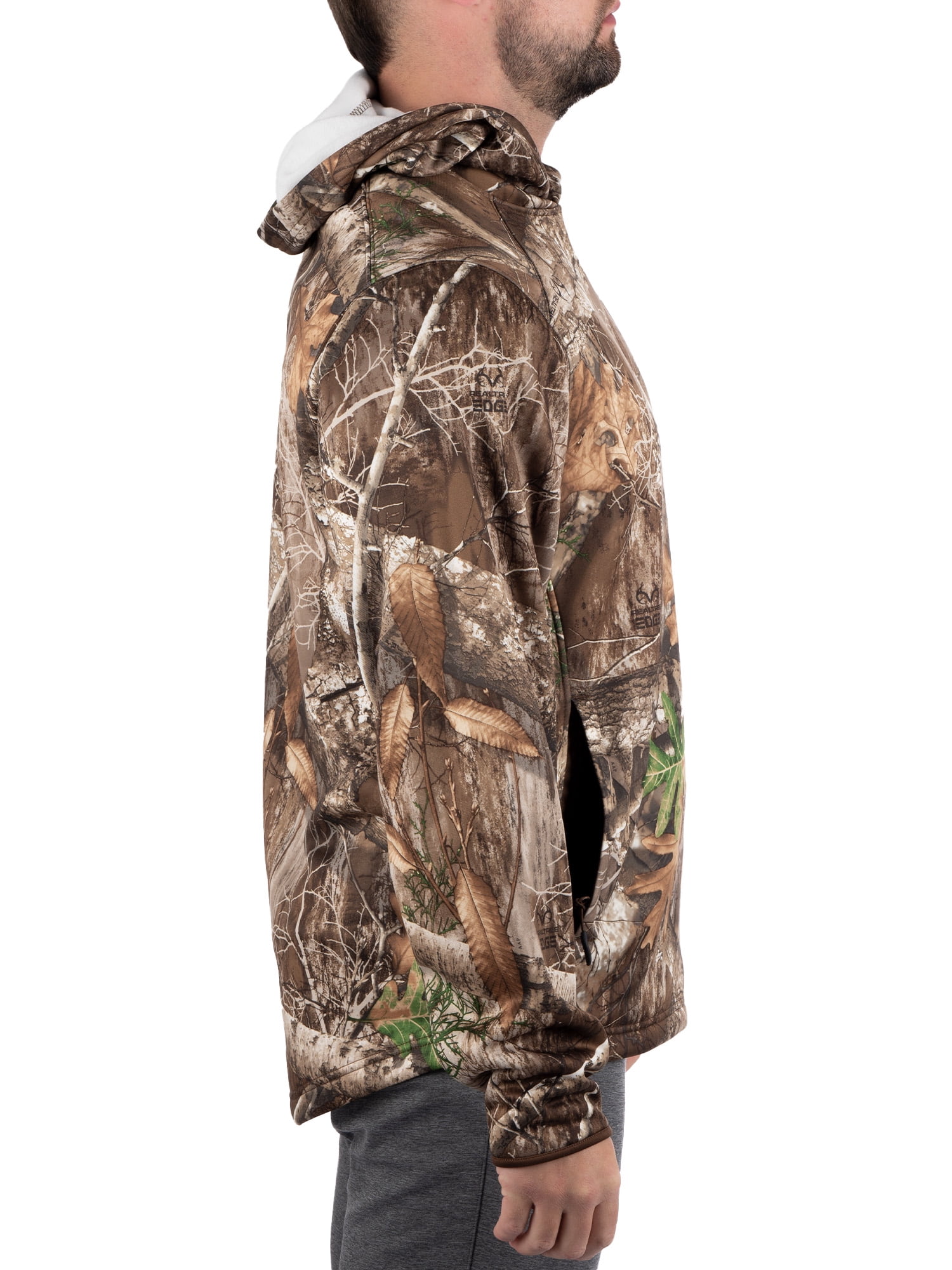 Men's Camo Hunting Performance Hoodie Pullover Sweatshirt by Realtree, Sizes S-3XL