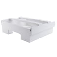 thumbnail image 1 of Dispensador de platos de papel de 10 pulgadas, soporte para platos de bambú debajo del gabinete, plato vertical para encimera de cocina blanco, 1 of 6