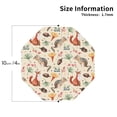 thumbnail image 2 of Disketp Autumn Forest Animals Funny Coasters,4 Pcs Leather Coasters with Holder, Perfect Housewarming Hostess Gifts,Protect Furniture from Water Marks Scratch and Damage-Octagon, 2 of 6