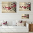 thumbnail image 4 of Designart "Sumi Blossom Asian Painting II" Asian Print on Natural Pine Wood, 4 of 5