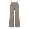thumbnail image 4 of Women's High Waisted Wide Leg Cropped Pants Casual Elastic Waist Capri Pants with Pockets, 4 of 8