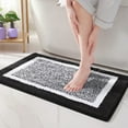 thumbnail image 5 of DISEN Black and White Bathroom Rugs - Absorbent, Non Slip, Soft, Washable, Quick Dry, 16"x24" Small Bath Mats for Bathroom, Microfiber Shower Mat Bath Rug Bathroom Carpet, 5 of 5