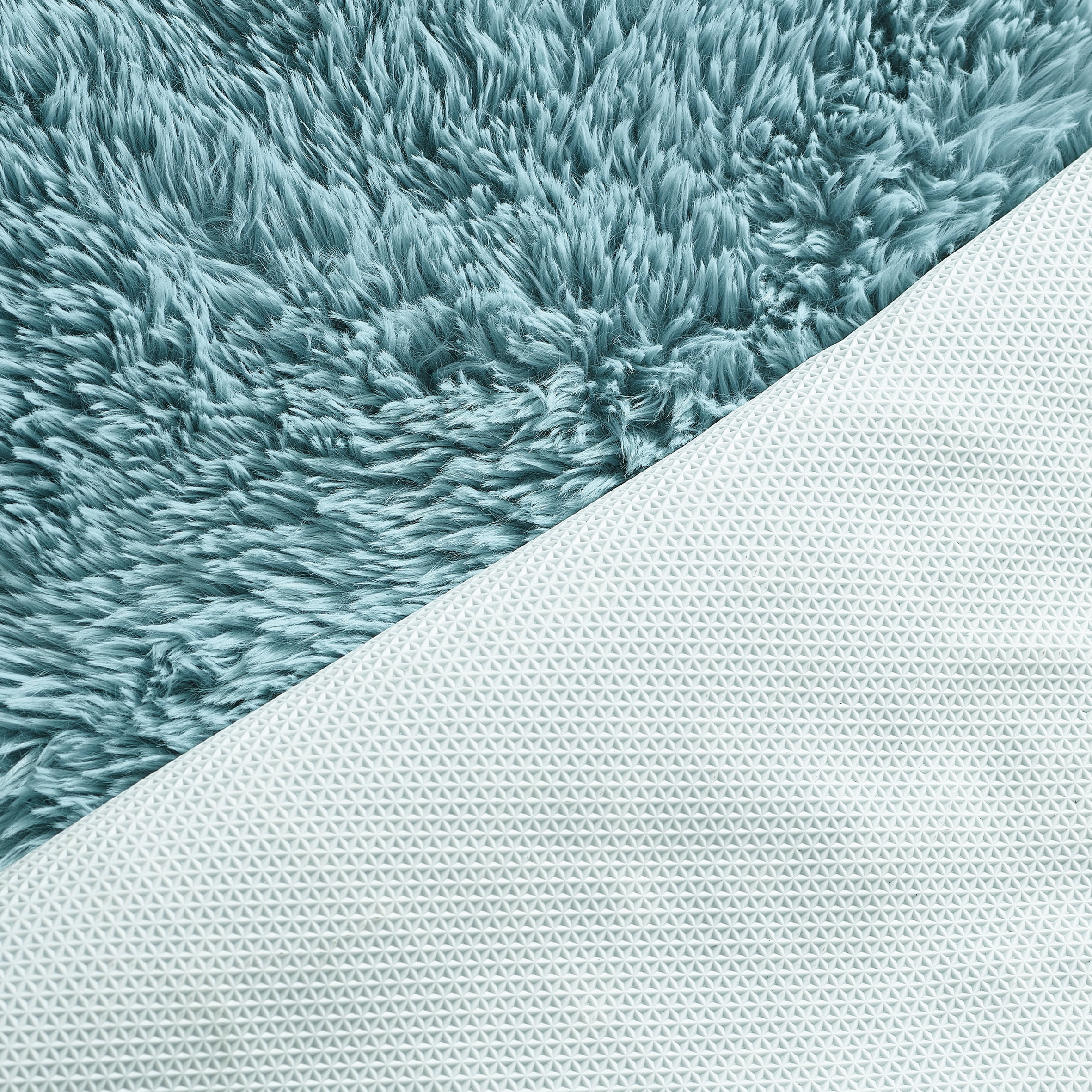 Lanco Blue Faux Alpaca Rug , Size 30"x 46" , Premium Ultra Soft Rug for Living Room Bedroom