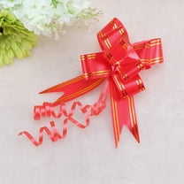 LABSERRON 20Pcs Red Plastic Pull Bows For Wedding Car Decorations And