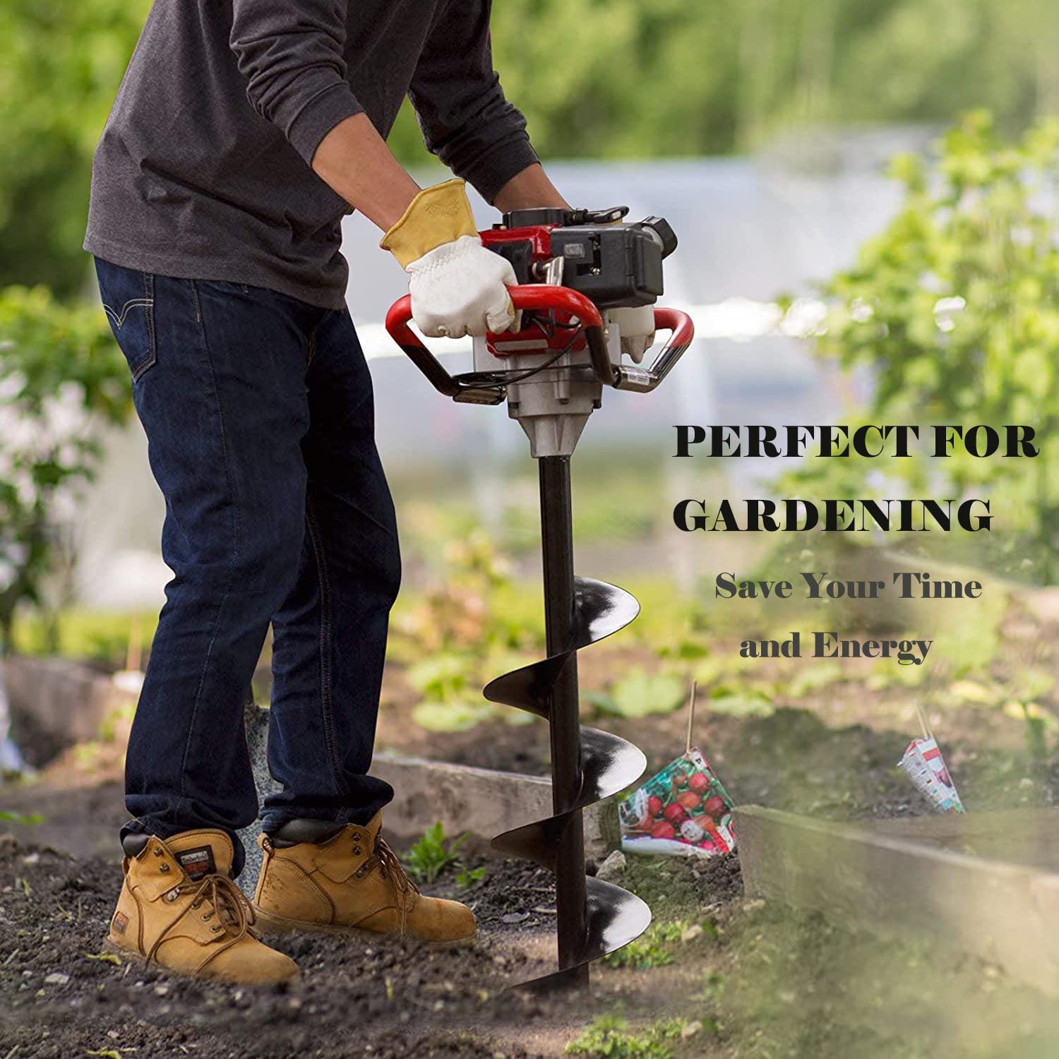 Garden Auger Spiral Drill Bit Set for Planting 3