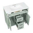 thumbnail image 4 of GDF Studio 36" Bathroom Vanity with Sink Combo, 2 Storage Drawers and Soft Close Doors, Wooden Frame, Green, 4 of 10