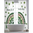 thumbnail image 5 of Saint Patrick's Day Sheer Curtains 96 Inch Length 2 Panels Set Window Treatments, Green Shamrock Leaves Spring Lucky Rod Pocket Semi Curtains for Living Room/Bedroom/Kitchen Décor, 104"W x 96"L, 5 of 7