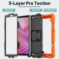 thumbnail image 4 of FJLBDE Case for Lenovo Tab One 8.7 inch/K9 TB305FU 2025, Rugged Shockproof Tablet Cases Cover with Kickstand Shoulder Strap, Orange, 4 of 7