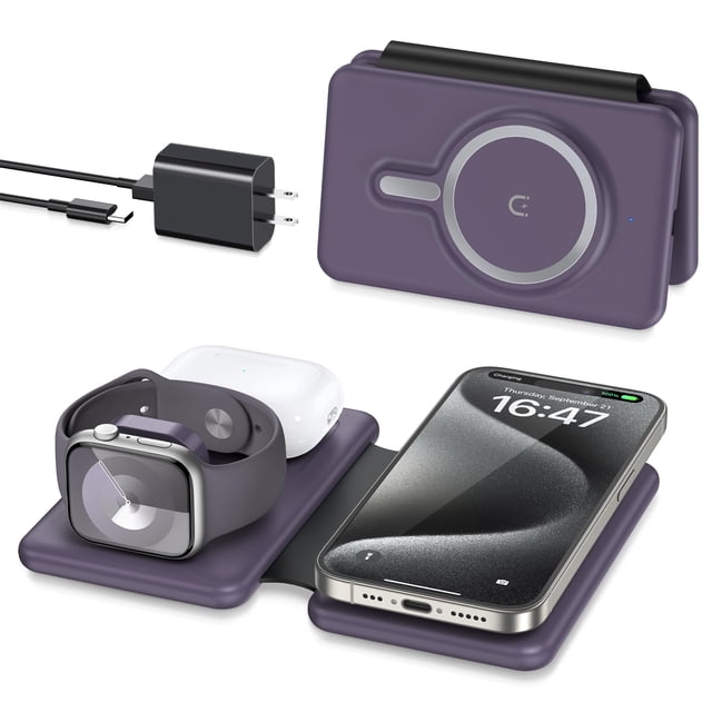 Cargador inalámbrico 3 en 1 Knild para iPhone con Apple Watch y Airpods