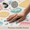 thumbnail image 6 of ODIKA 2'x3' Pastel Multicolor Abstract Geometric Washable Throw Rug Modern Playful Rounded Rectangle Shapes With Dots Circles And Non-Slip, Low Profile, Flatwoven, Easy Care for Hallway, Study Room, 6 of 7
