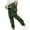 Olive Green, variant on WREESH Men's Cargo Pants Slim Fittingting Color Matching Leggings Drawstring Pants Outdoor Sports Casual Pants Overalls Pants Olive Green